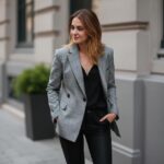 Who Can Pull Off a With Grey Blazer Black Pants?